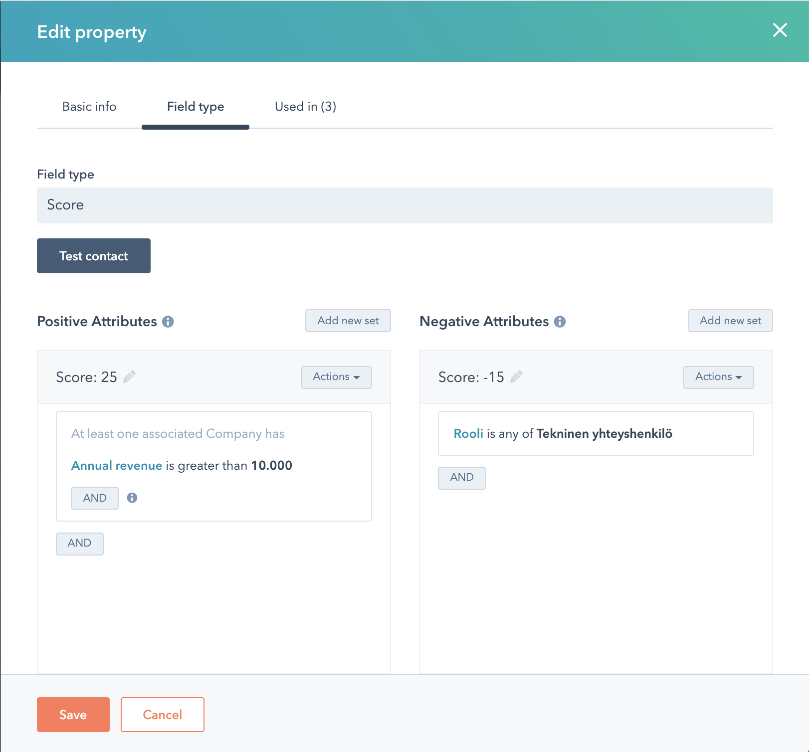 Hubspot liidipisteytys kriteeristö