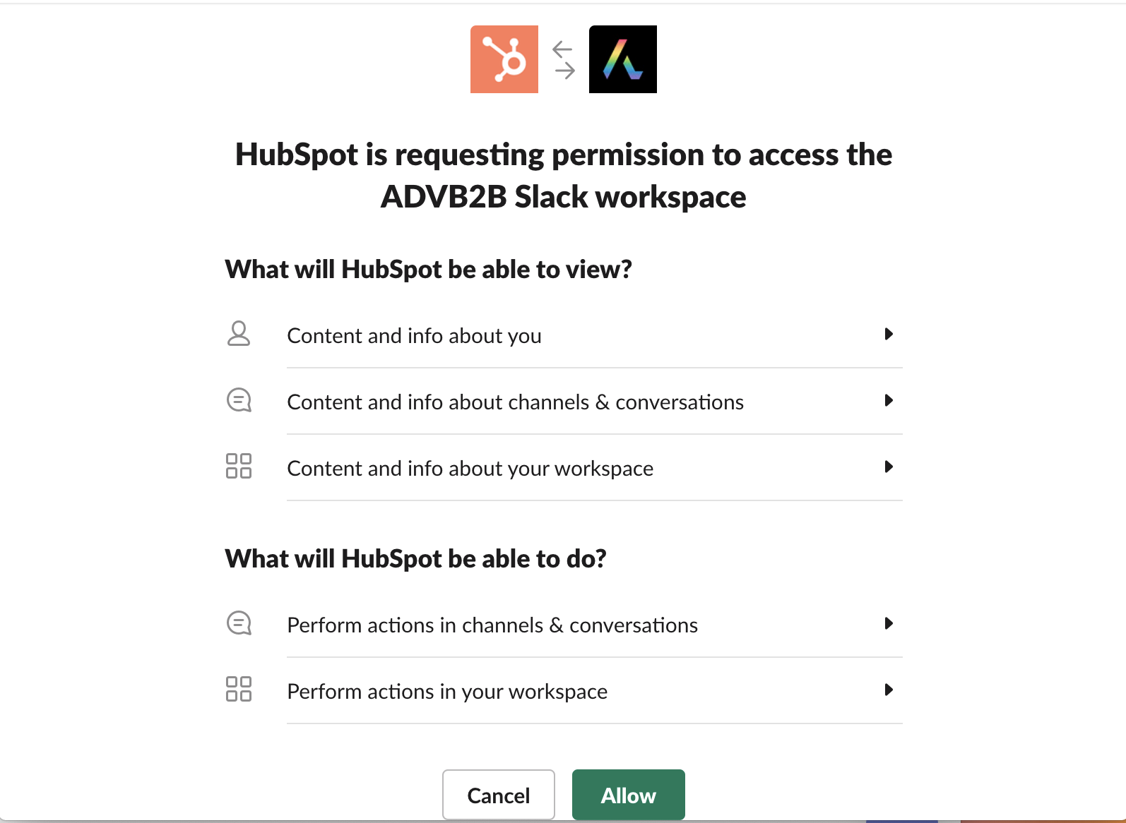 Hyväksy-HubSpot-Slack-Integraatio